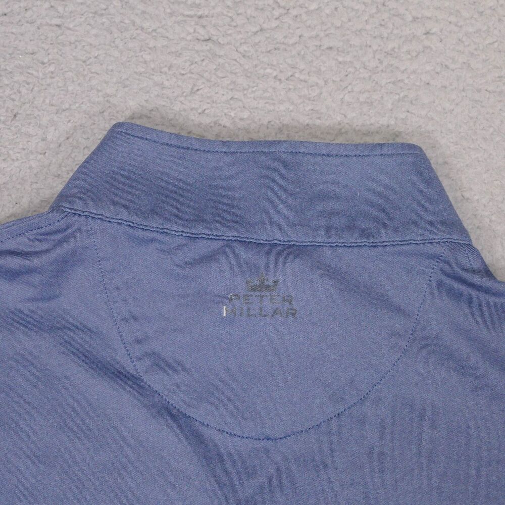 Peter Millar Crown Sport Men’s Large Blue 1/4 Zip Pullover Golf Long Sleeve